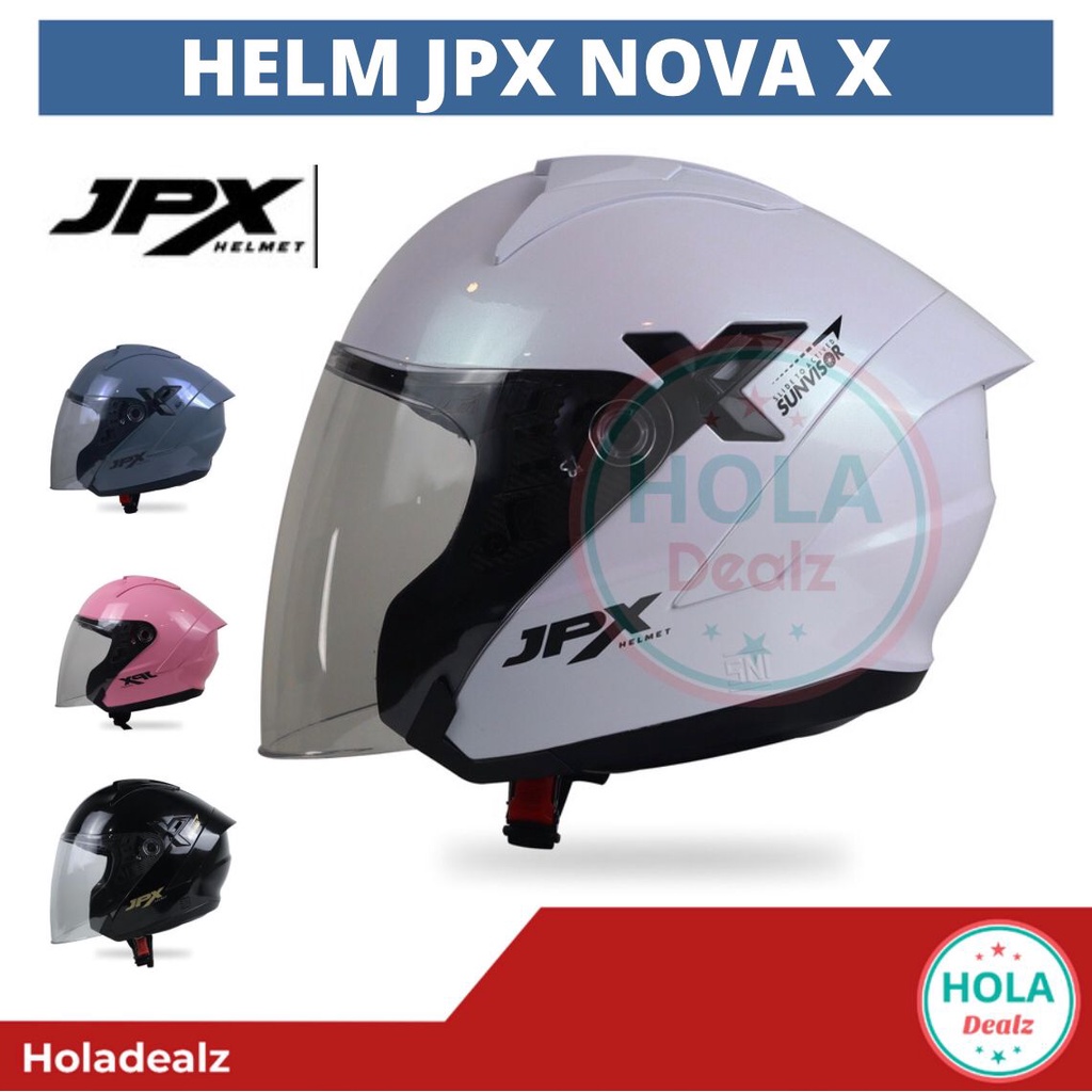 Jual Helm Jpx Nova X Solid White Solid Black Grey Glossy Pink Candy Jpx Half Face Original Vs