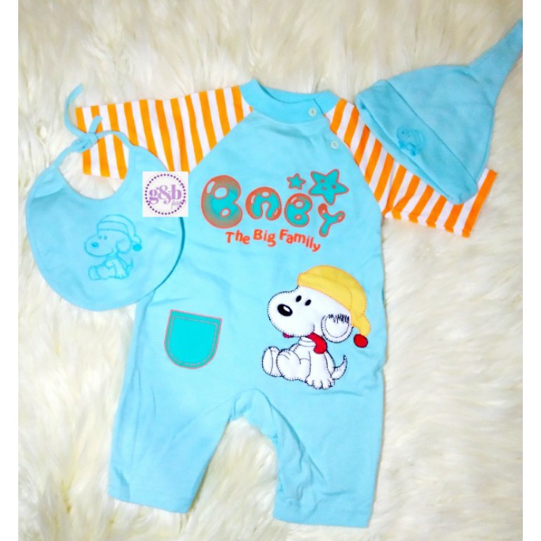 0-6 Bulan Jumper / Jumpsuit Bayi Set Snpy Warna