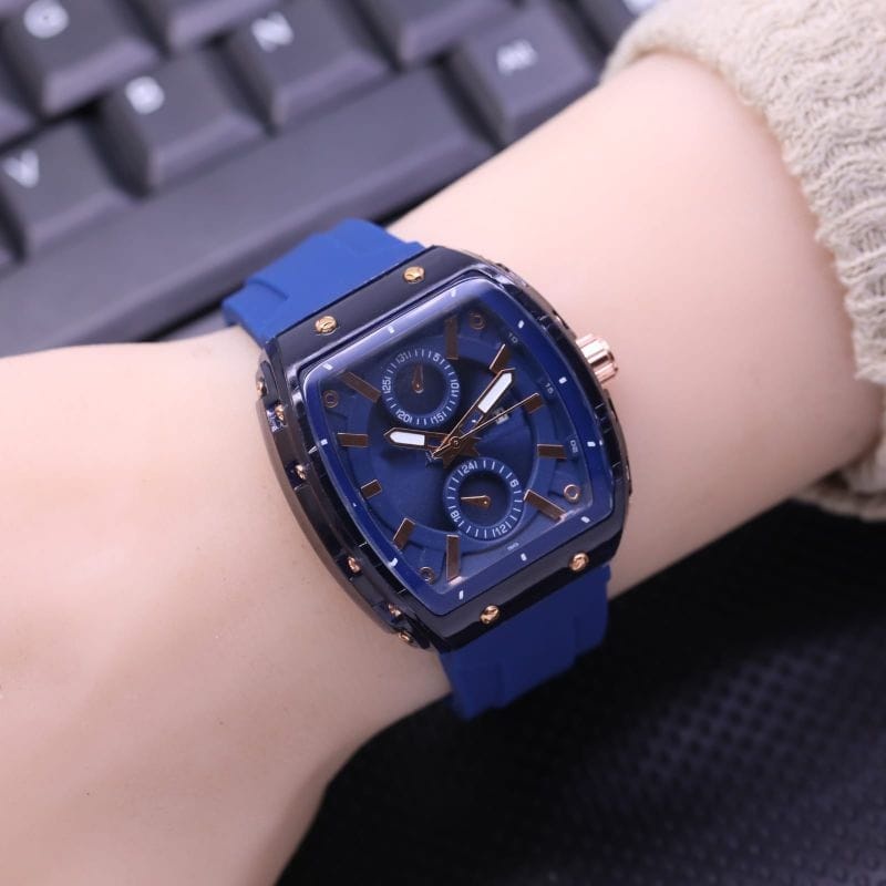 ( BISA COD) Jam Tangan Wanita Cewek F0551L Rubber FNL-8761 Strap Rubber Tanggal Aktif