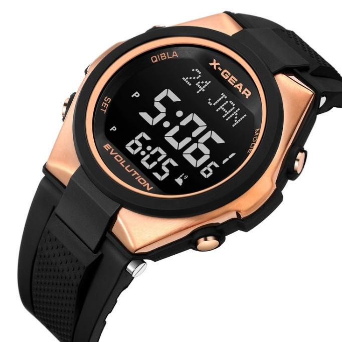 Jam Tangan Pria Muslim Mukmin X-Gear 3880 Xgear Adzan Azan Prayer Time