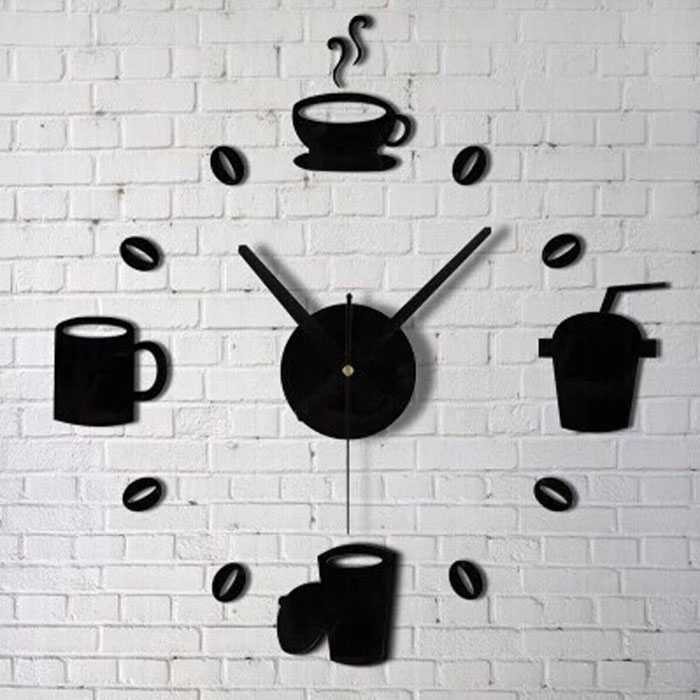 Terbaru!! Jam Dinding Dekorasi DIY Giant Wall Clock Quartz Model Kopi Cafe