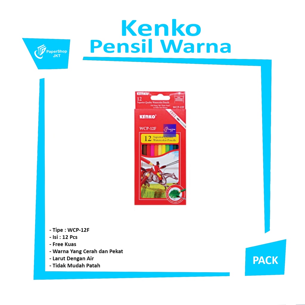 

KENKO - 12 Superior Quality Watercolor Pencils Wcp-12f - Set