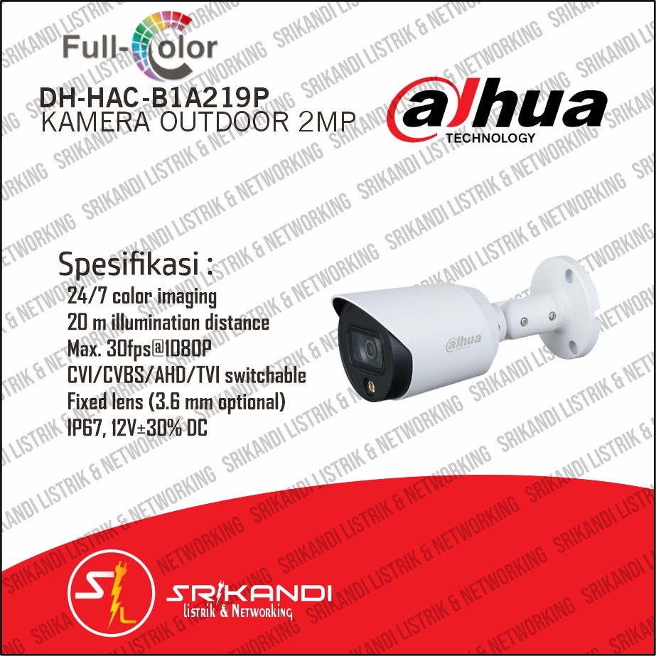 KAMERA DAHUA FULL COLOR OUTDOOR 2MP