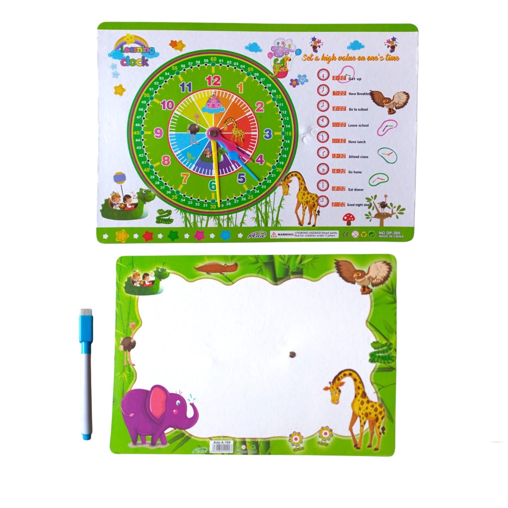 

Mainan Edukasi Anak Papan Tulis Learning Clock DP-209