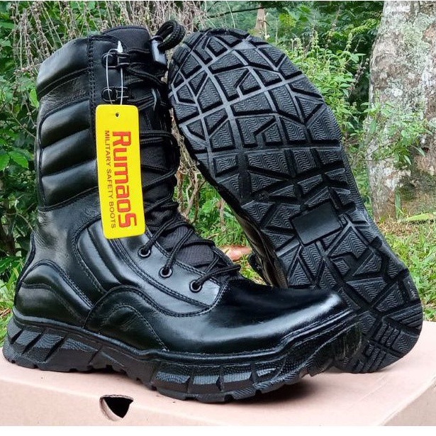 terbaru-sepatu boots TNI/POLRI/SECURITY KULIT SAPI ASLI