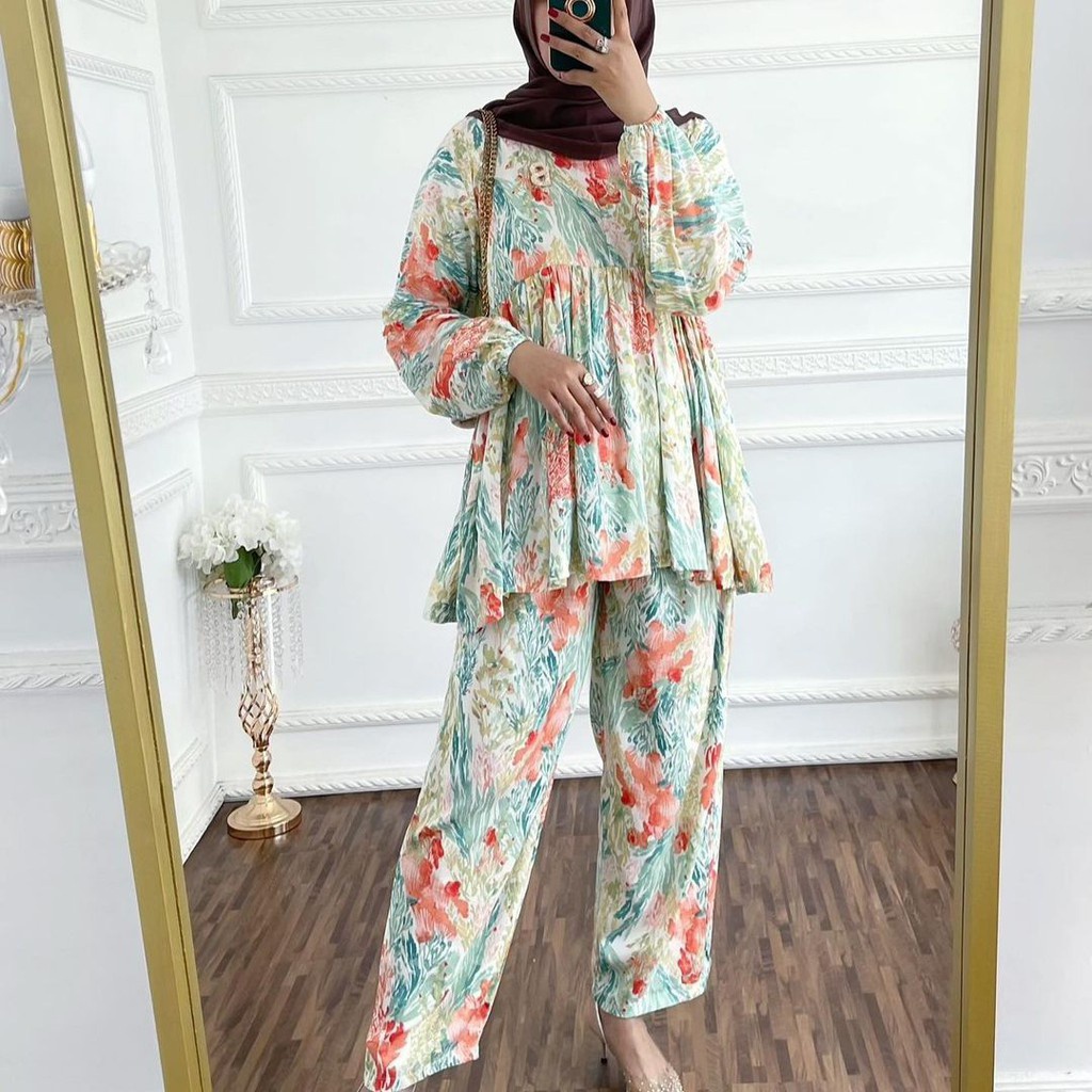 One set Rayon Premium Setelan Piyama Motif Terbaru-Gracia Set