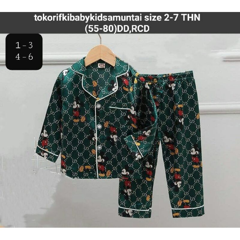 BAJU TIDUR ANAK UMUR 2-7TAHUN IMPOR