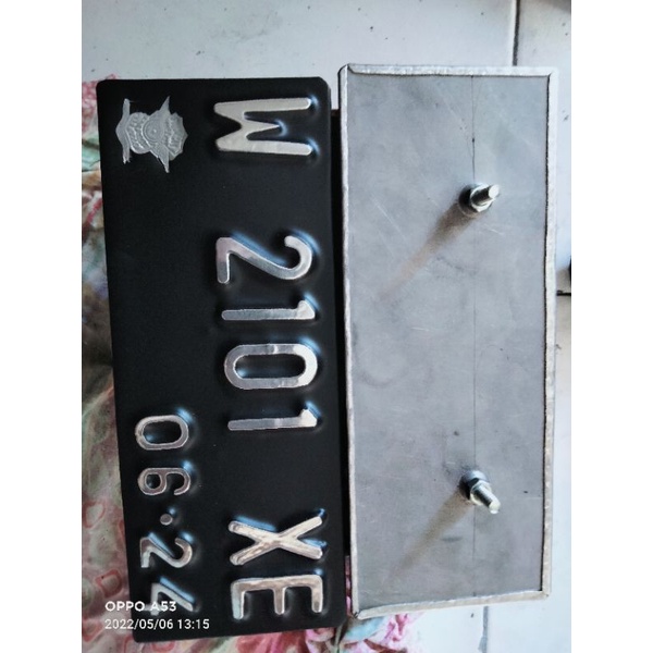 Plat nomor motor baut tanem  POLES 2pcs (SEPASANG) LOGO