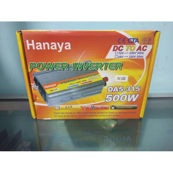 Inverter Perubah Arus Dc(aki)to Ac(rumah) 500 W HANAYA 2