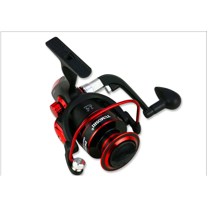 RIL REEL YUMOSHI SPOOL ALUMINIUM BESI DM 1000-7000 SERIES WARNA MERAH DRAG 6-7 KG