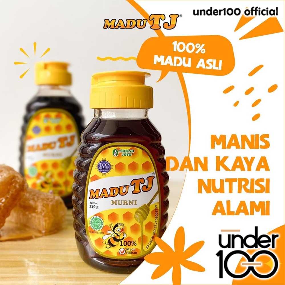 ❤ Under100 ❤ MADU TJ Series | 150g | 250g | 500g | Madu Murni | Extra | Kurma | Lemon | Madu Olesan | BPOM