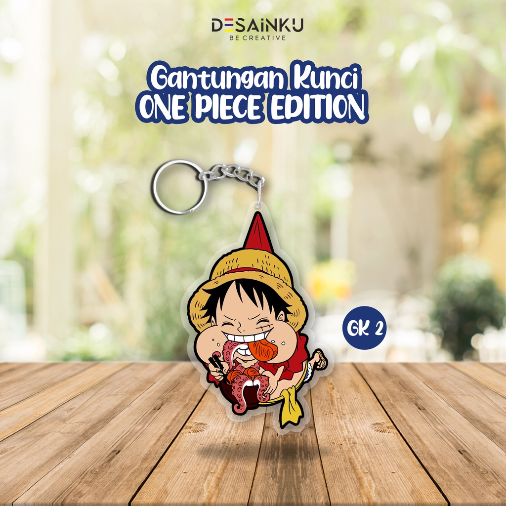 TERMURAH!!! Gantungan Kunci ONE PIECE EDITION / Gantungan kunci Akrilik Bening - GK1