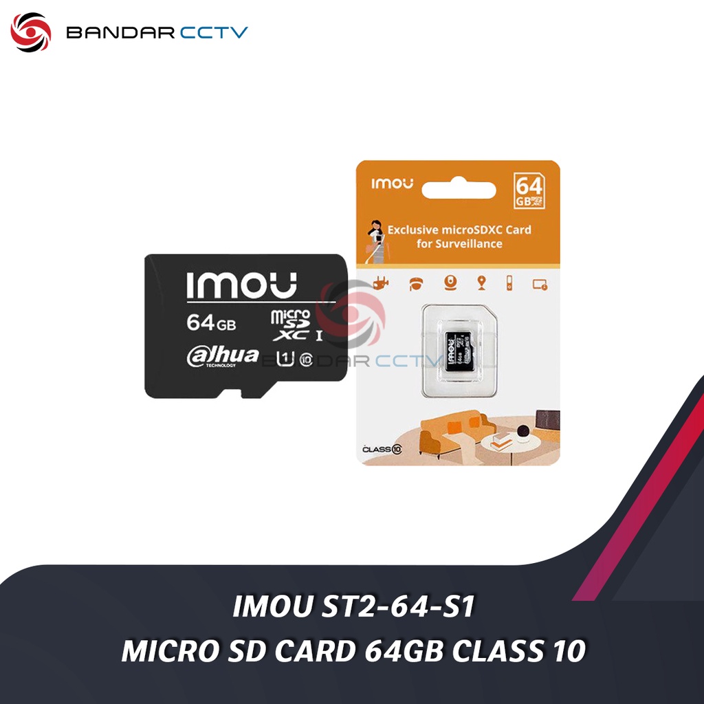 Imou Micro SD Card 64GB Class 10 ST2 64 S1