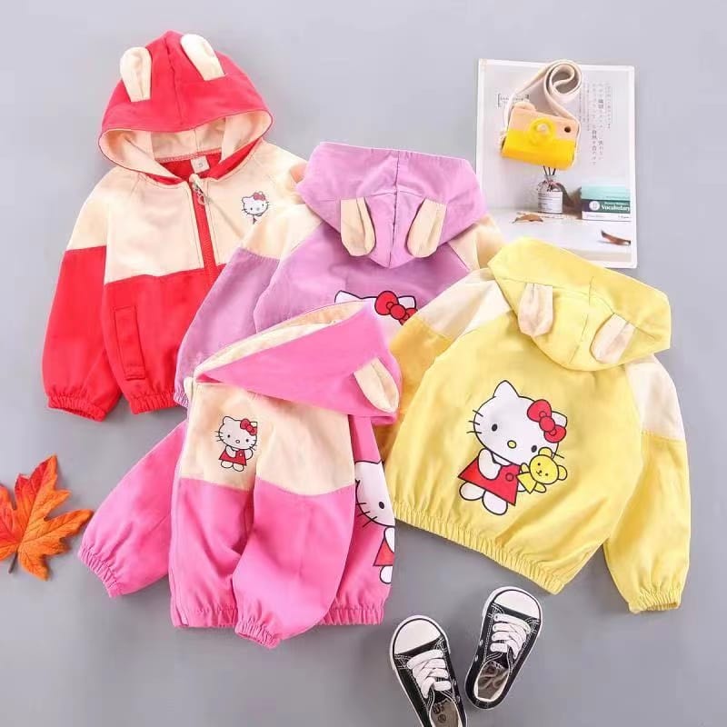 LittleAaron JACKET HK EBV atasan baju anak perempuan jaket lengan panjang import