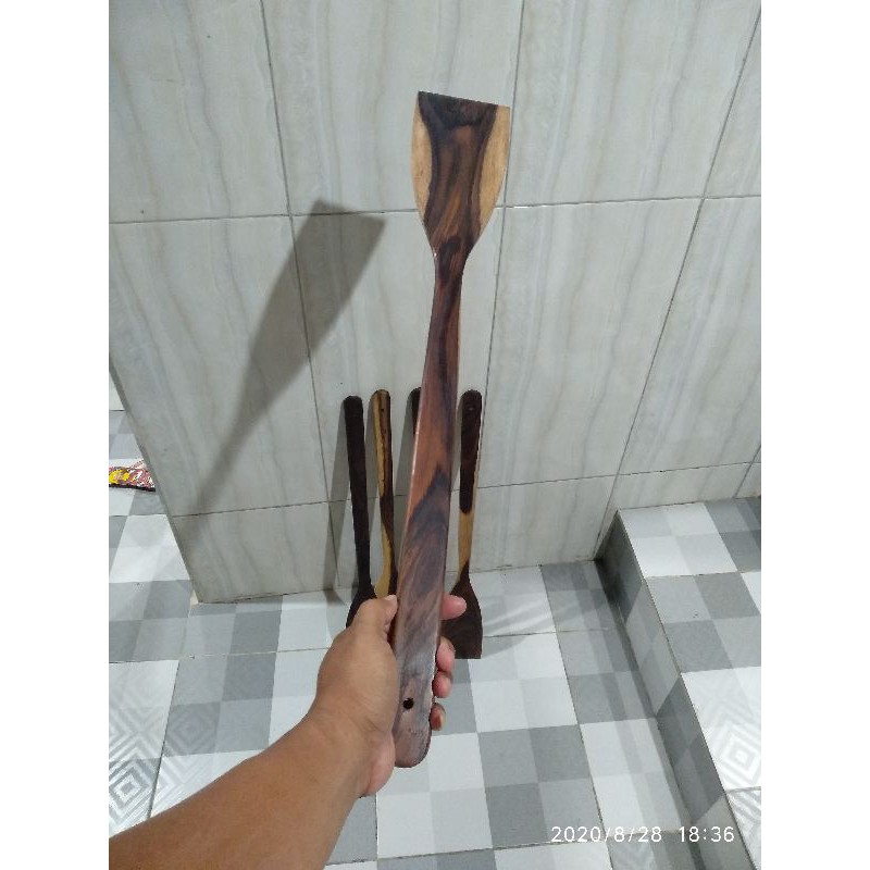 SUTIL / SENDOK / SODET / SPATULA KAYU SONOKELING P60 JUMBO