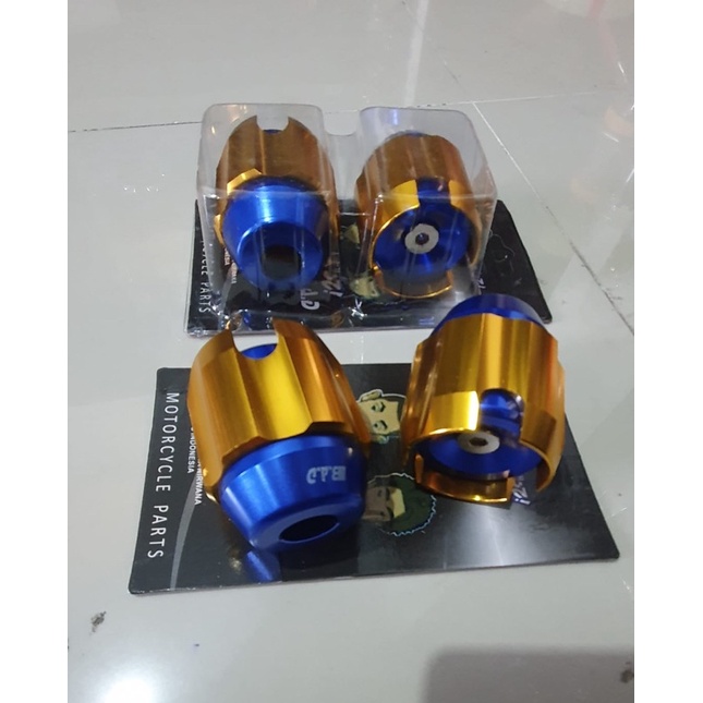 jalu as roda gold blue depan cnc universal motor beat mio jupiter vario vixion cb15r dll