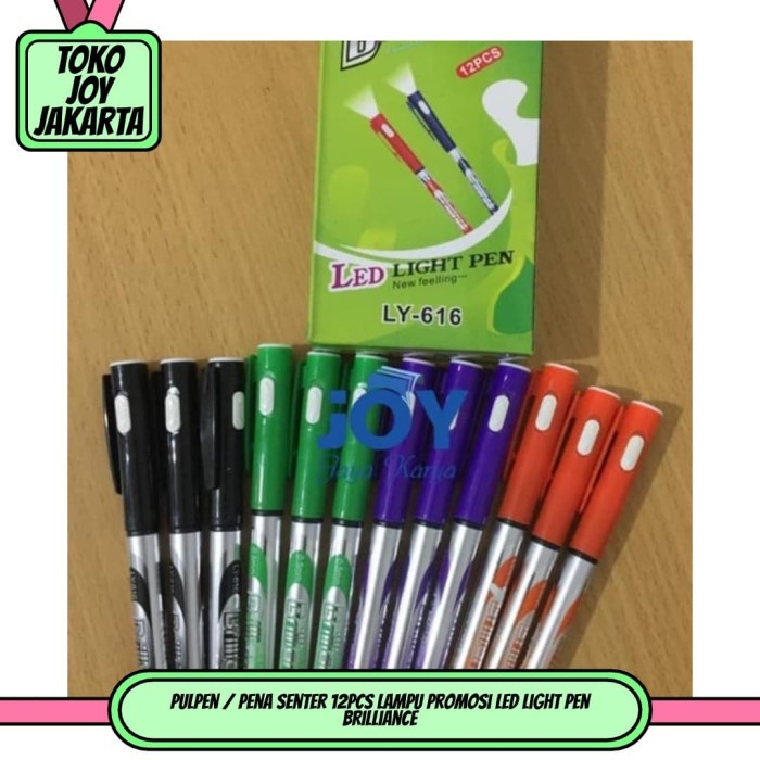 

Trendi Pulpen / Pena Senter 12Pcs Lampu Promosi Led Light Pen Brilliance Sale!!!
