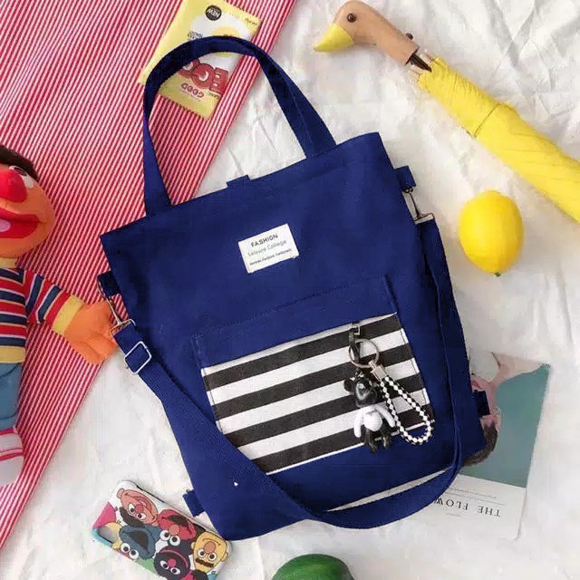 RR CHIO - Tote Bag Wanita Resleting (Bisa Ransel Bisa Selempang)-3