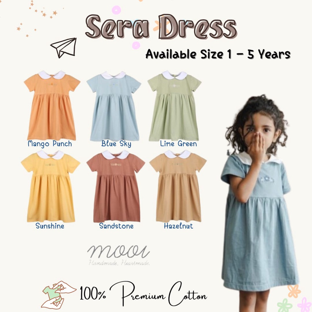 MOOI Sera Collar Dress / Baby Dress High Quality 0-5 Tahun CBKS SO