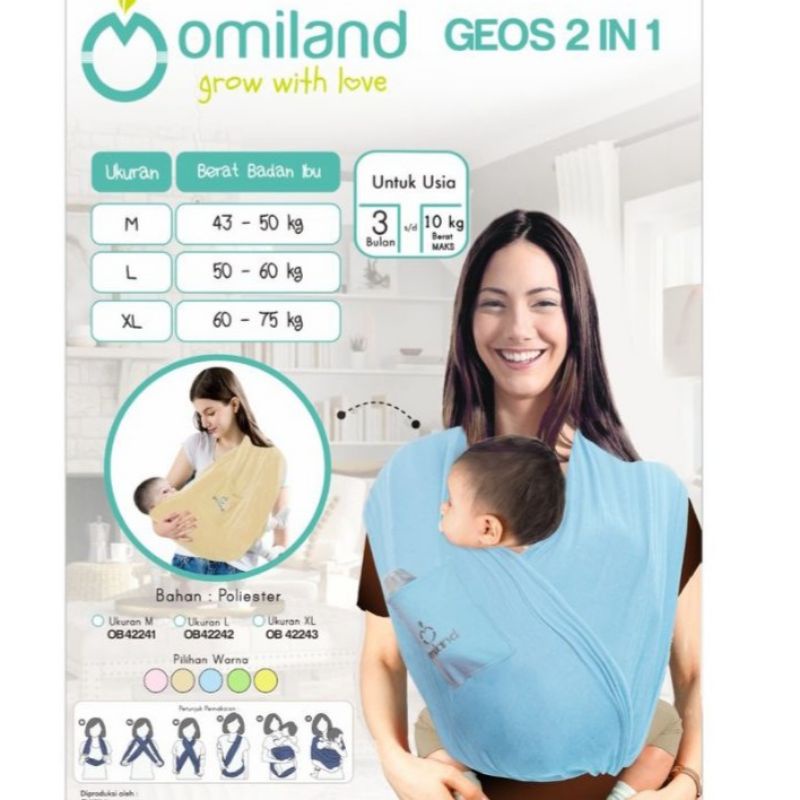 Omiland gendongan geos bayi m/lxl
