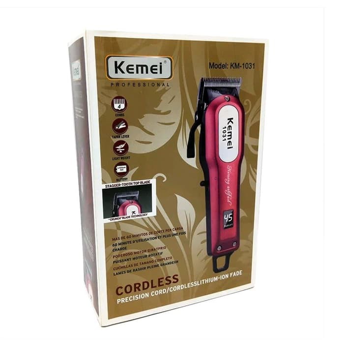 Kemei km 1031 alat cukur rambut mesin cukuran cas hair clipper charger