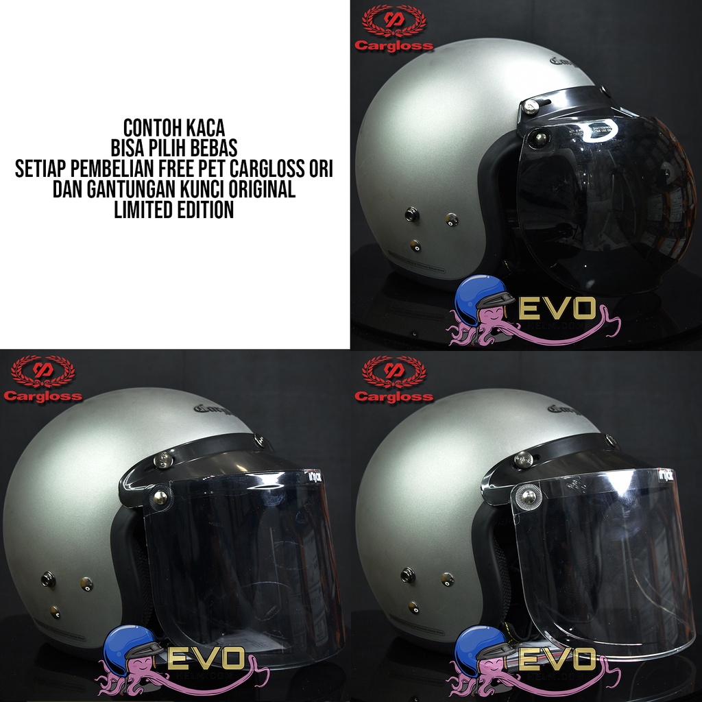 HELM CARGLOSS CFM ORIGINAL FREE PET CARGLOSS DAN KACA INJAK ORI - ONGKIR 2KG