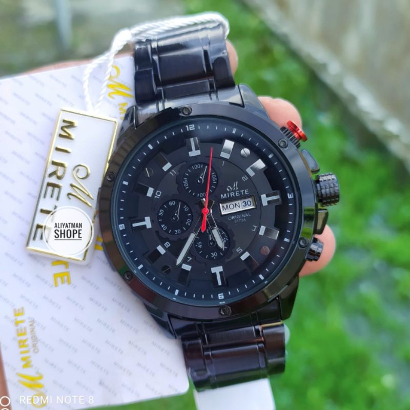 JAM TANGAN PRIA MIRETE ORIJINAL RANTAI STAINLIS STIL JAM TANGAN IMPORT MIRETE ORIGINAL WATER RESISITANT JAM TANGAN PRIA SPORTY TERBARU JAM TANGAN ORIA BESI RANTAI STAINLIS STEL TAHAN AIR COD BAYAR DI TEMPAT JAM TANGAN JAM MIRETE ORIGINAL