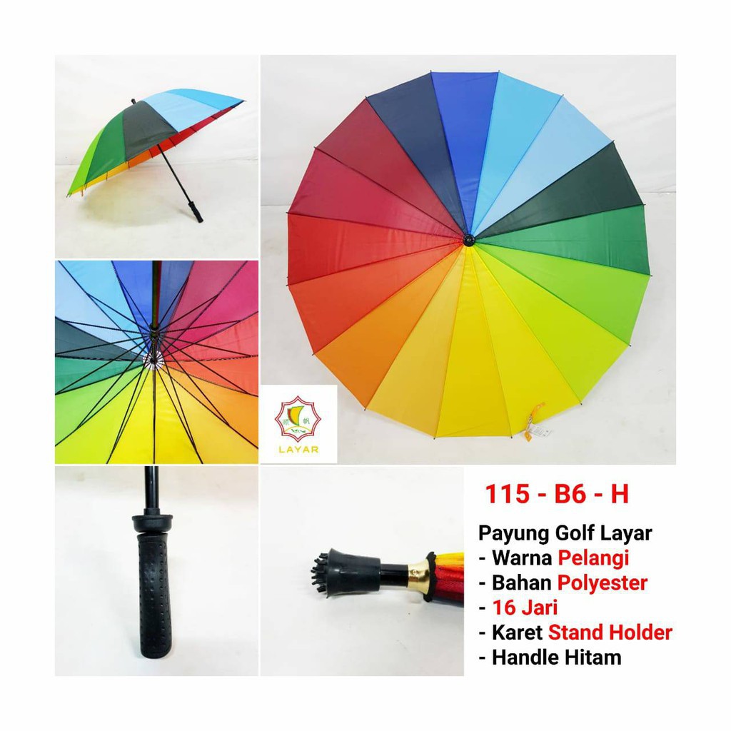 Payung, Payung Jumbo, Payung Jumbo Pelangi 16 Jari, Payung Ponorogo, Payung Jumbo Pelangi, Payung Mu