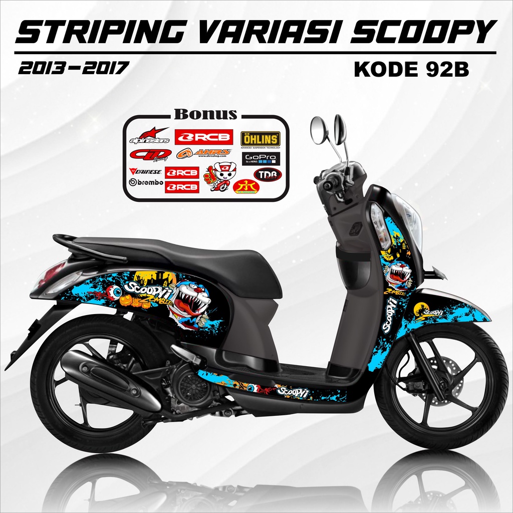 Striping Scoopy Stiker Scoopy 2013/2017 Kode 92