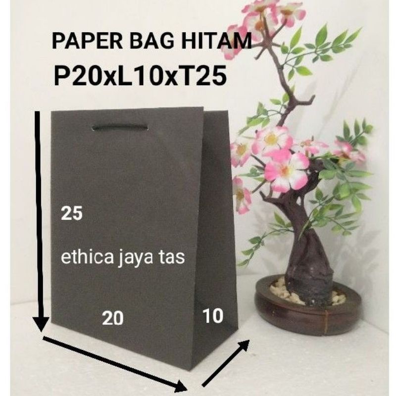 paperbag hitam 20x25