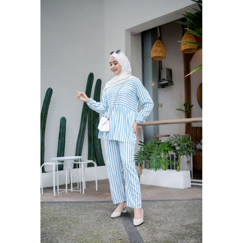 MANDA ONE SET WANITA / SETELAN RAYON DAILY ONE SET BAJU SETELAN PAJIMAS WANITA KEKINIAN-CELINE SET