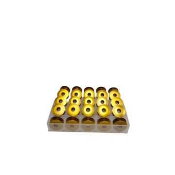 25 Bobbins + Case Spulll Spool Aluminium / Bobbins Mesin Jahit High Speed - EMAS SILVER,BIRU-1
