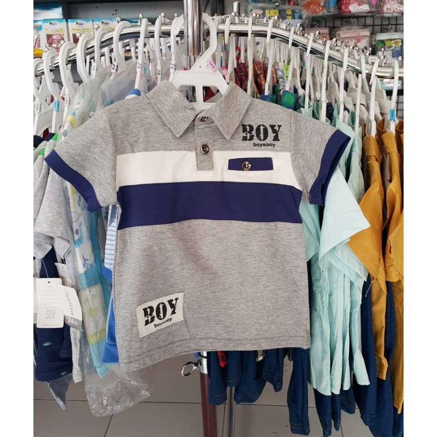 Kaos Kerah Anak Laki Boy Sooy Kancing Import/Kaos Anak Laki-Laki