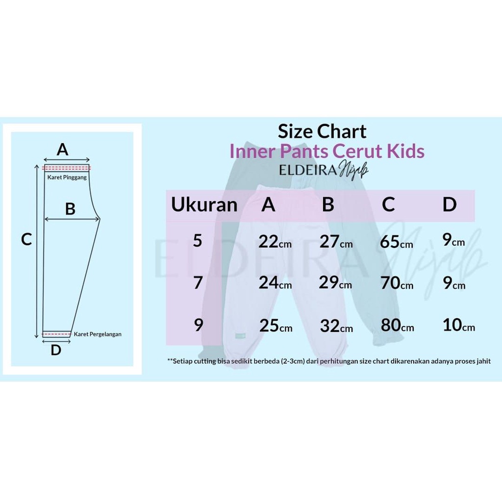 INNERPANTS KIDS CELANA PANJANG ANAK CELAMIS ANAK CERUT BY KHAYR 4-10 TH