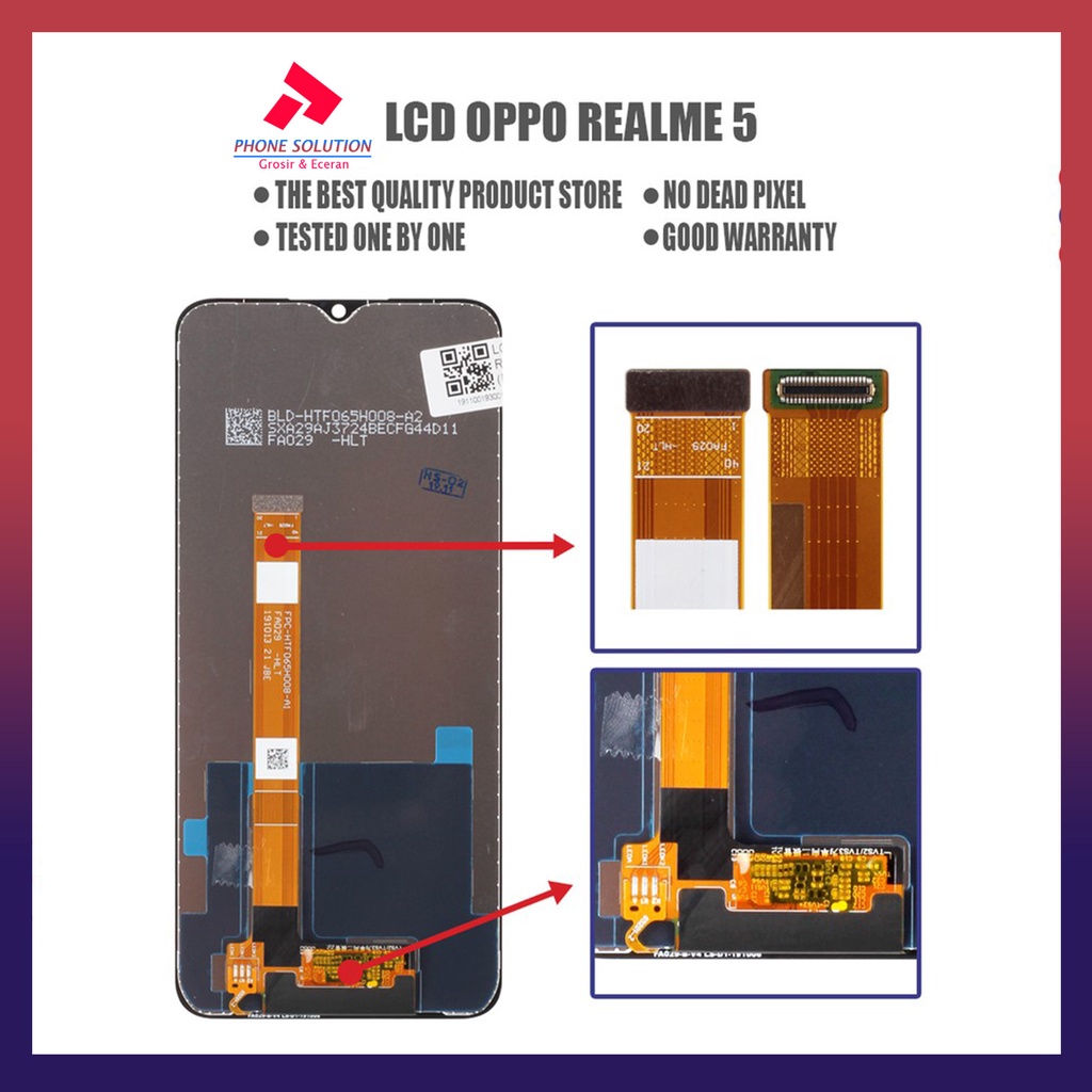 LCD Realme 5  LCD Oppo A9  LCD Oppo A5  Oppo A31 2020 Universal Fullset Touchscreen - Parts Kompatible Dengan Produk Oppo // Supplier LCD Realme 5 - Garansi 1 Bulan