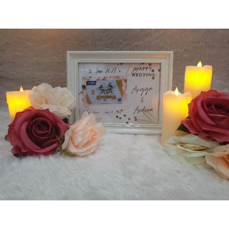 Frame custom logam mulia, hadiah ultah, birthday, anniversary, wedding gift handmade