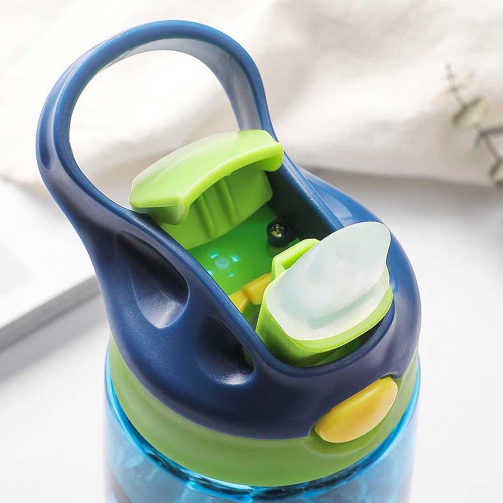 Needway Water Sippy Cup Portable Anak Anti Bocor Air Kartun Dinosaurus Sedotan Botol Air