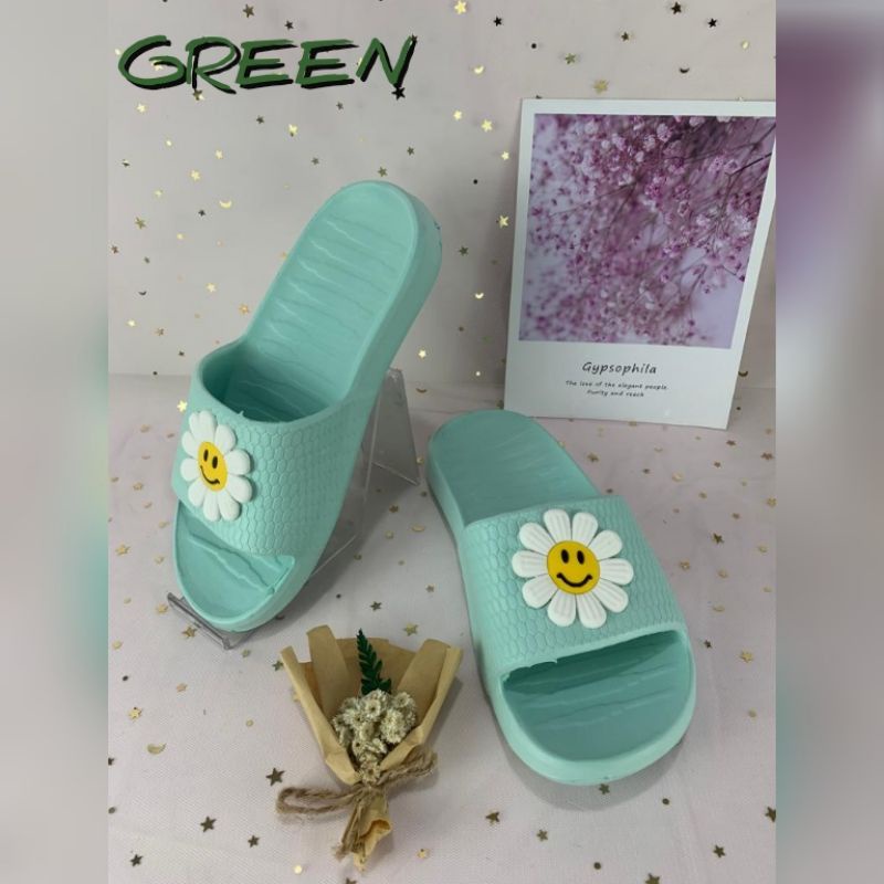 Sandal Slop Road Miniso Motif Sun Flower