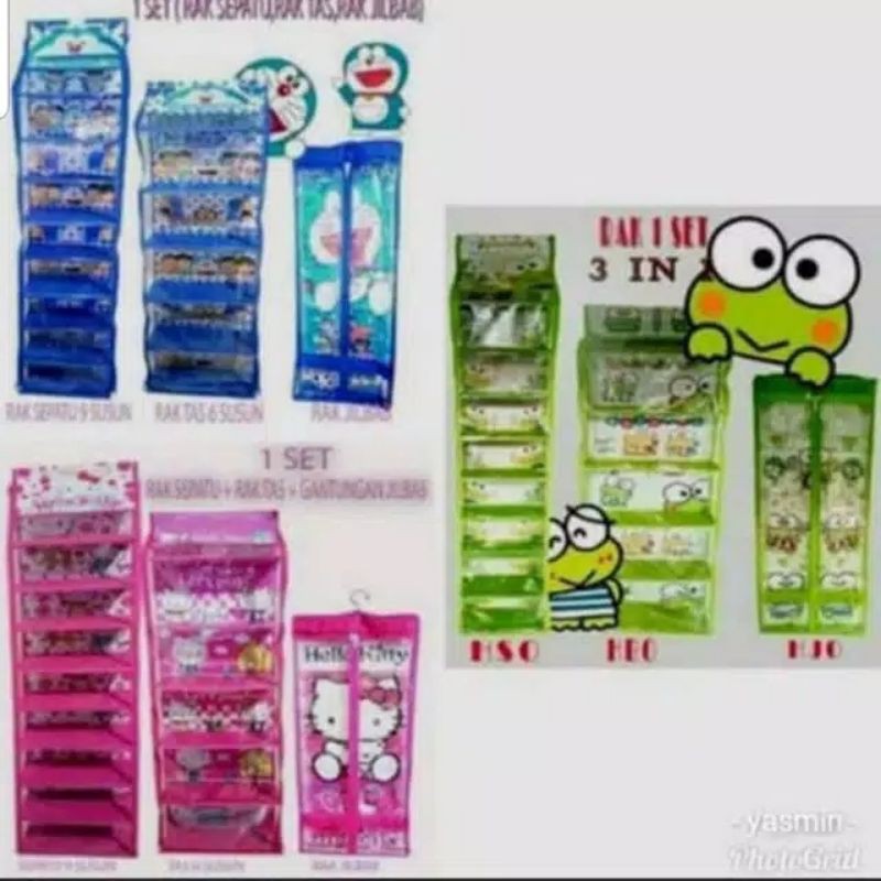 PG(COD)HBO SET 3IN1/RAK SET 3IN1(sepatu,tas,jilbab)