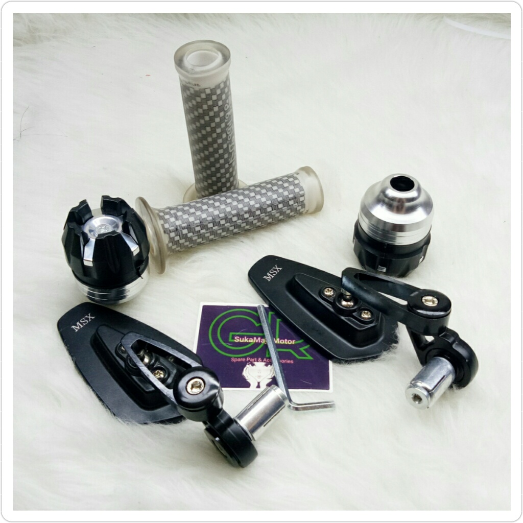 Paket Variasi motor spion jalu oval warna + handgrip kitaco karbon + jalu as roda paket universal megapro,beat,scoopy,mio,vario,nmax,aerox,tiger,pcx,vario,jupiter,cbr,ninja,satgria,fu,soul,spacy,klx,rxking,fino,karbu,tiger,vixion,genio