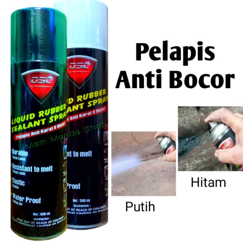 Anti Bocor Semprot Waterproof / DSC Liquid Rubber Sealant Spray 500ml /Penambal bocor dinding, genteng, pipa