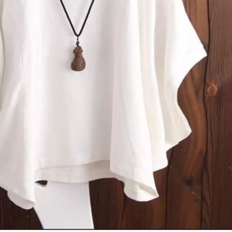 ✵ Atasan batwing jumbo Putih [Baju Atasan Wanita 0140] TA1A ♔