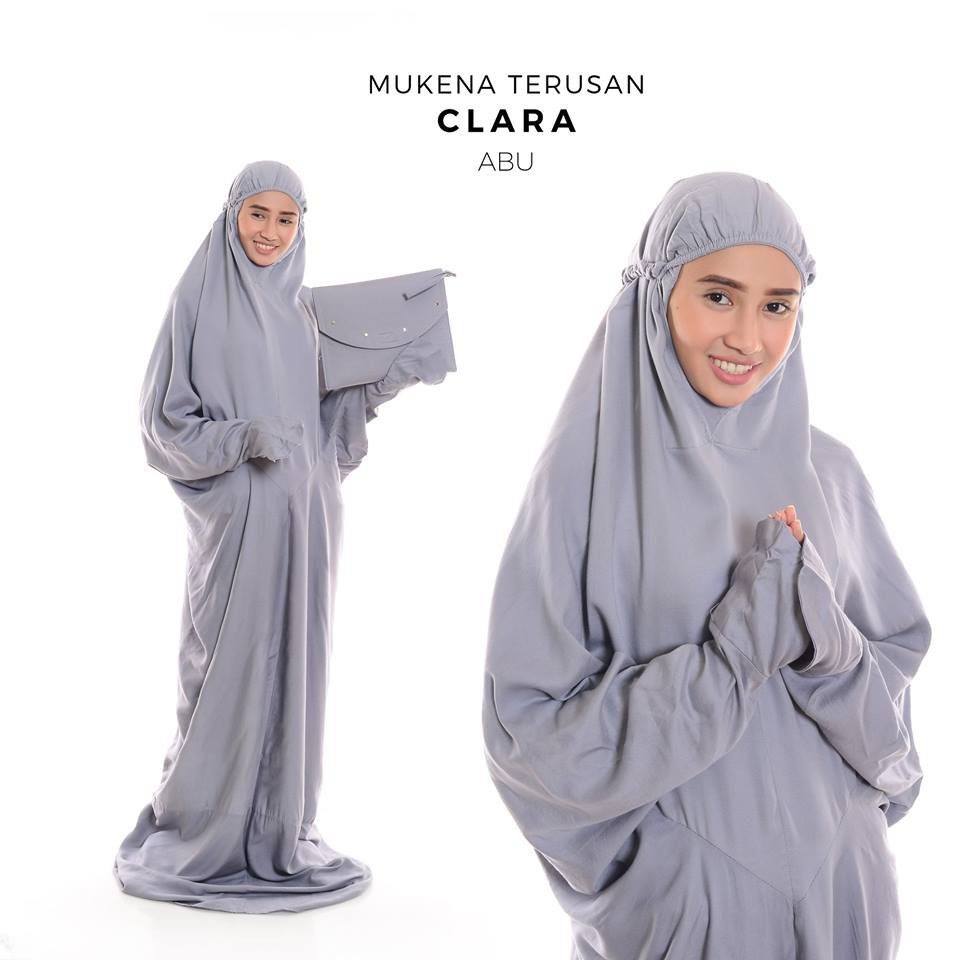 Mukena Dewasa Rayon Terusan Polos Clara