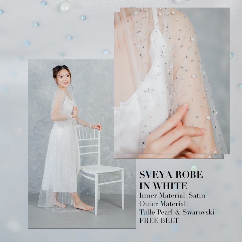 𝙏𝙪𝙩𝙪𝙡𝙡𝙚 Sveya Robe Bridal Robe Bride Robe Pengantin Robe Wedding