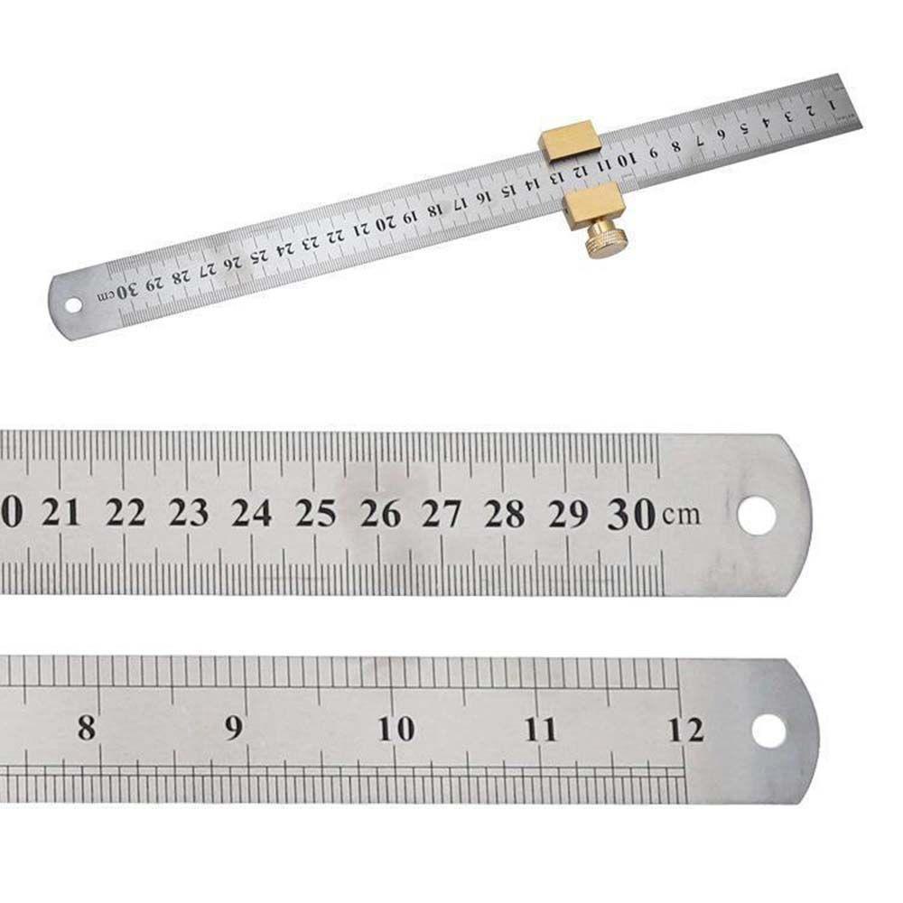 Solighter 0-300mm Penggaris Posisi Blok Multi Fungsi Pengukur Woodworking Cutting Marking Gauge