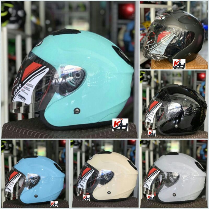 HELM DYR OSAKA //KYOTO KW SET KACA FLAT IRIDIUM//PAKET GANTENG