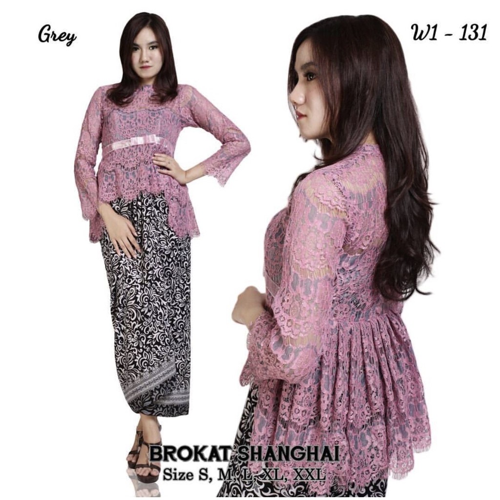 HARGA PROMO!!!! KEBAYA BROKAT SHANGHAI/KEBAYA PAGERAYU/KEBAYA WISUDA/KEBAYA BROKAT