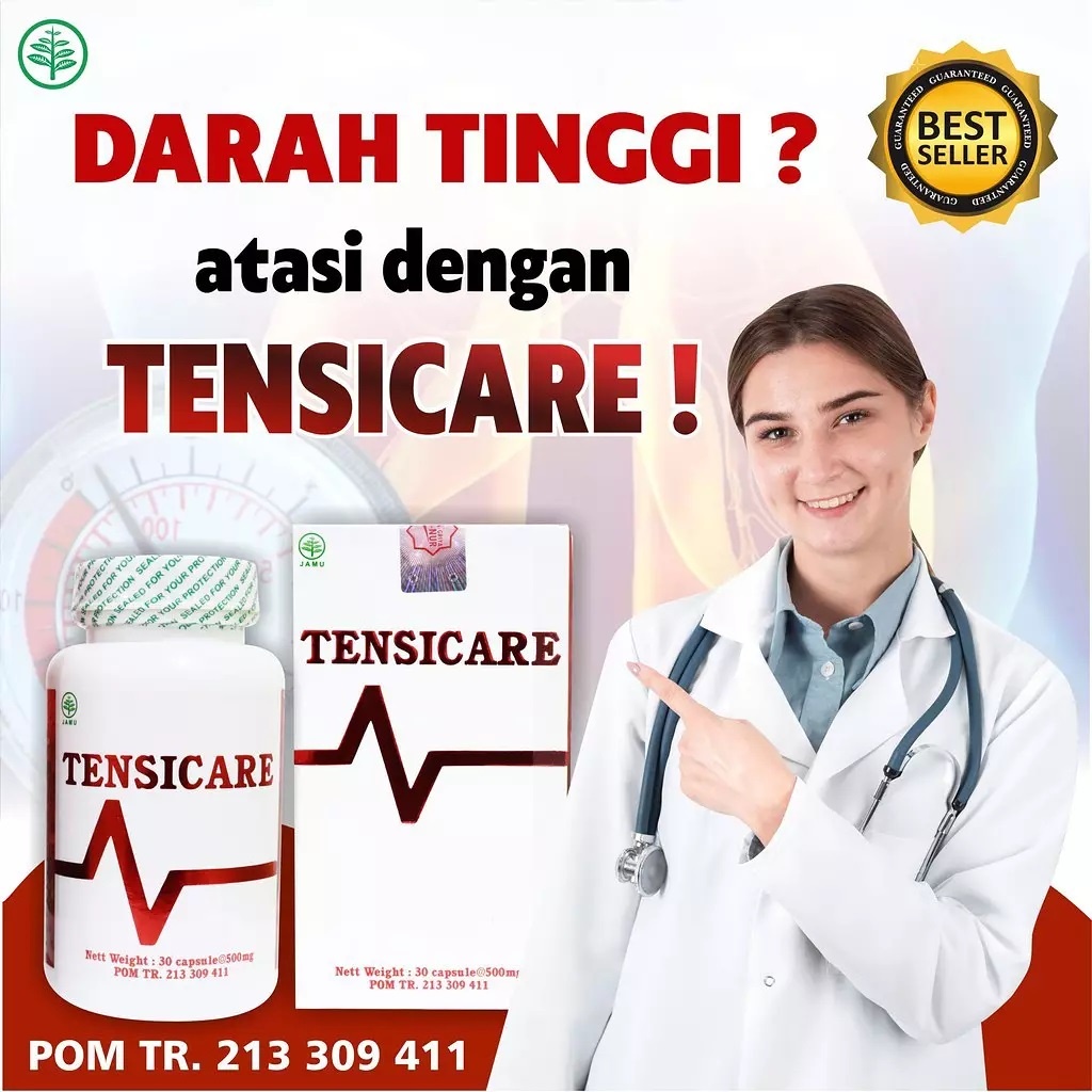 TENSICARE Obat Herbal Suplemen Penurun Gula Darah Tinggi Hipertensi Kolesterol Jantung  BPOM Halal BPOM