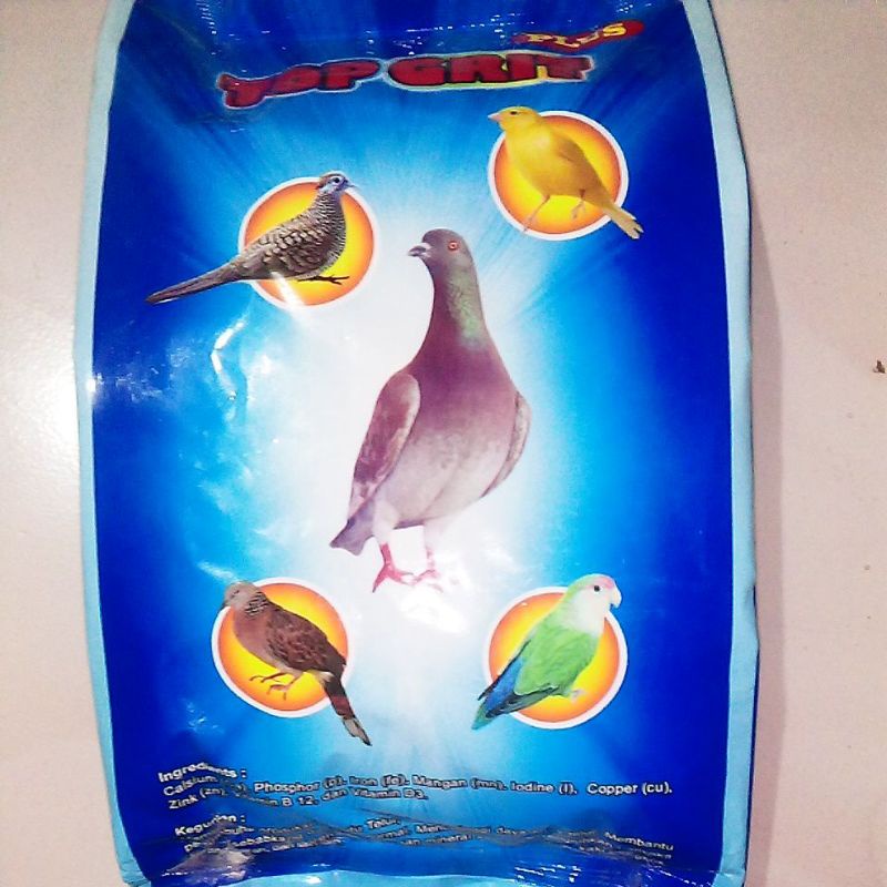 top grit topsong asinan remisan pakan burung merpati dara derkukuk deruk 1 kg