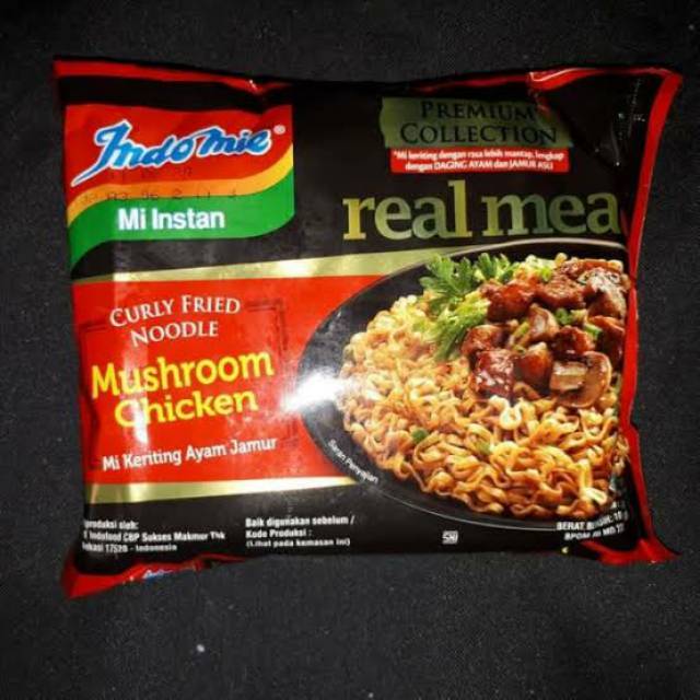 

Indomie Goreng Real Meat Mushroom Chicken/ Indomie Goreng Real Meat Papper Chicken